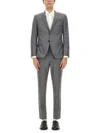 Hugo Boss Boss Single-breasted Dress In Grey