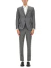Hugo Boss Boss Single-breasted Dress In Grey