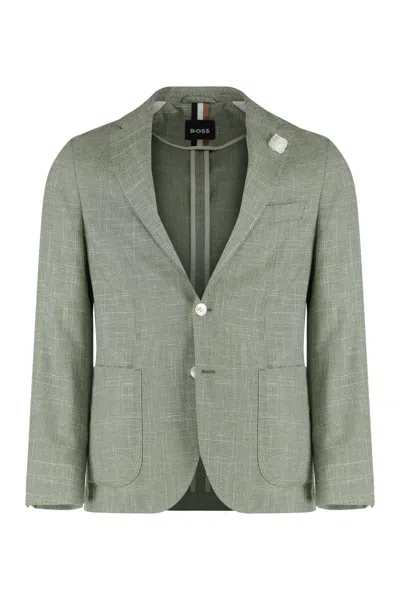 HUGO BOSS BOSS SINGLE-BREASTED TWO-BUTTON JACKET