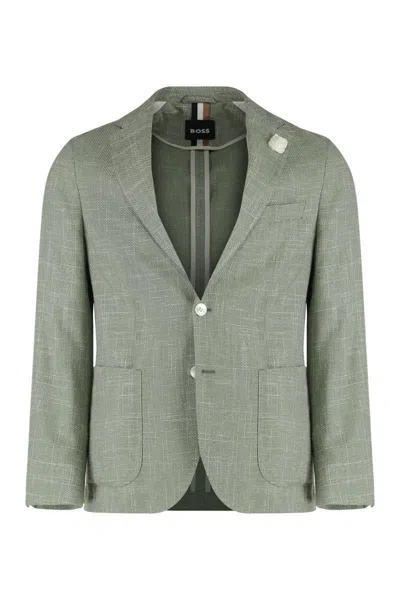 HUGO BOSS BOSS SINGLE-BREASTED TWO-BUTTON JACKET