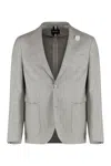 Hugo Boss Boss Single-breasted Two-button Jacket In Gray