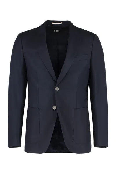 Hugo Boss Boss Single-breasted Two-button Jacket In Multi