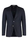Hugo Boss Boss Single-breasted Two-button Jacket In Blue