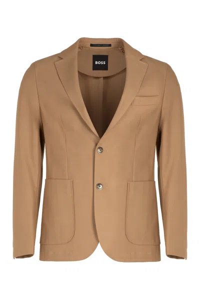 HUGO BOSS BOSS SINGLE-BREASTED TWO-BUTTON JACKET
