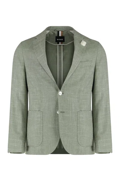 HUGO BOSS BOSS SINGLE-BREASTED TWO-BUTTON JACKET