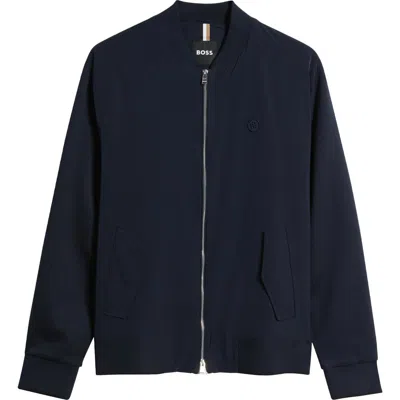 Hugo Boss Boss Skiles Cotton Jacket In Blue
