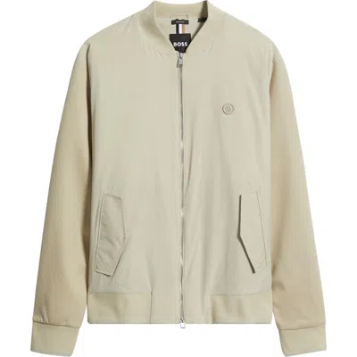 Hugo Boss Boss Skiles Cotton Jacket In Neutral