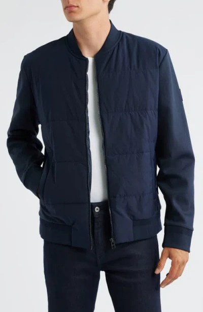 Hugo Boss Boss Skiles Padded Bomber Jacket In Blue
