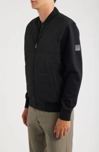 Hugo Boss Boss Skiles Padded Bomber Jacket In Multi