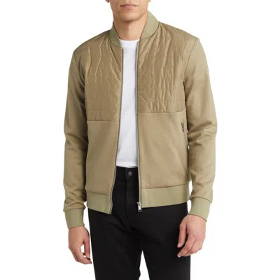 Hugo Boss Boss Skiles Quilted Bomber Jacket In Brown