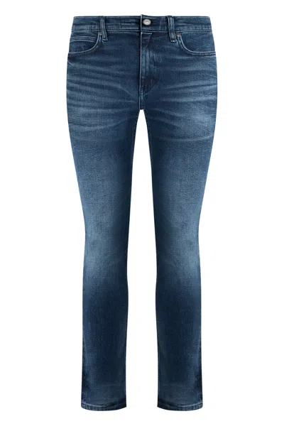 Hugo Boss Boss Skinny Fit Jeans In Elastic Cotton In Blue