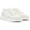 Hugo Boss Boss Woman Sneakers Beige Size 6 Leather In Multi