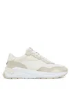 Hugo Boss Panelled Sneakers In Bianco