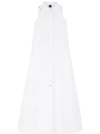 Hugo Boss Boss Sleeveless Dress In White
