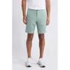 Hugo Boss Slice Flat Front Shorts In Open Green