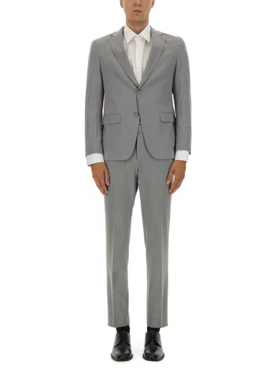 Hugo Boss Boss Slim Fit Dress In Gray