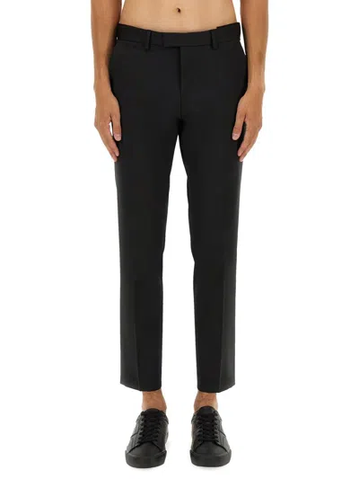 Hugo Boss Tailored Trousers With Pockets And Belt Loops In Black