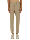Hugo Boss Tailored Trousers With Pockets And Belt Loops In Brown