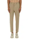 Hugo Boss Tailored Trousers With Pockets And Belt Loops In Neutral