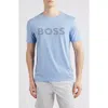 Hugo Boss Boss Slim Fit Performance Logo Graphic T-shirt In Open Blue