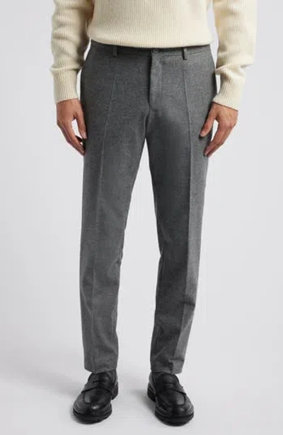 Hugo Boss Boss Slim Fit Performance Tech Flannel Trousers In Silver