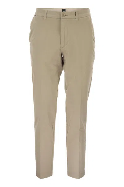 Hugo Boss Boss Slim Fit Stretch Cotton Chino Trousers In Neutral