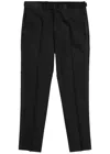 Hugo Boss Boss Slim-leg Stretch-wool Trousers In Black