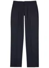 Hugo Boss Boss Slim-leg Stretch-wool Trousers In Navy
