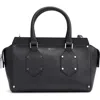 Hugo Boss Boss Small Ivy Leather Shoulder Bag In Black