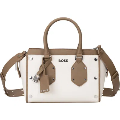 Hugo Boss Boss Small Ivy Top Handle Bag In White
