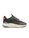 Hugo Boss Dark Grey Breathable Sneakers With Orange Details Ttnm Evo_runn_rsgtx