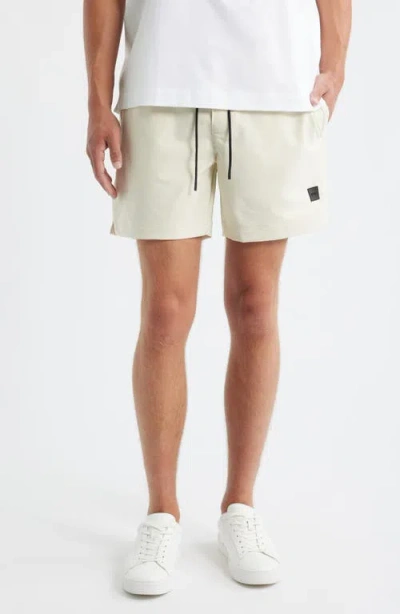 Hugo Boss Boss Solid Stretch Swim Trunks In Gray