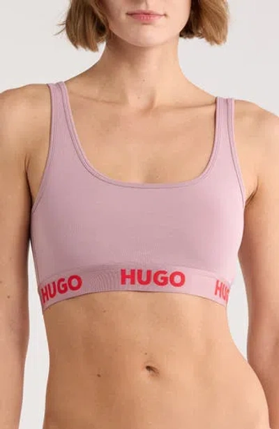 Hugo Boss Boss Sporty Logo Bralette In Pink