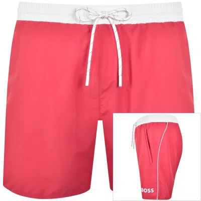 Hugo Boss Boss Starfish Swim Shorts Dark Red