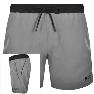 Hugo Boss Boss Starfish Swim Shorts Grey In Gray
