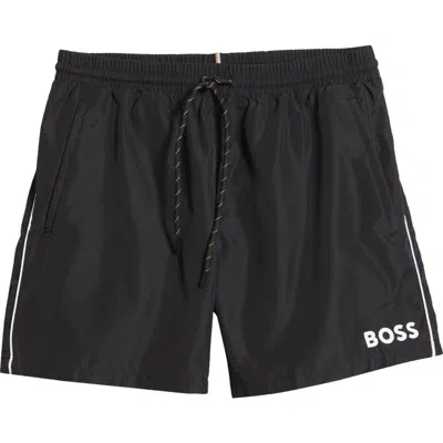 Hugo Boss Boss Starfish Swim Trunks In Black