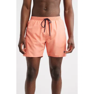 Hugo Boss Boss Starfish Volley Swim Trunks In Pink