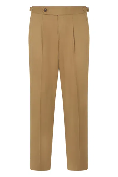 Hugo Boss Tailored Straight Trousers Belt Loops Waistband In Multi