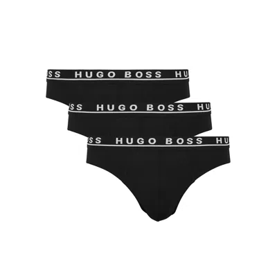 Hugo Boss Boss Stretch-cotton Boxer Briefs In Black
