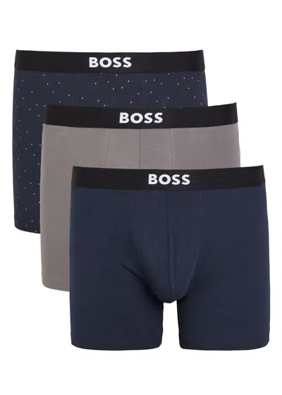 Hugo Boss Boss Stretch-cotton Boxer Briefs In Multi