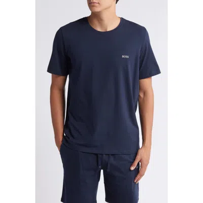 Hugo Boss Boss Stretch Cotton Lounge T-shirt In Dark Blue