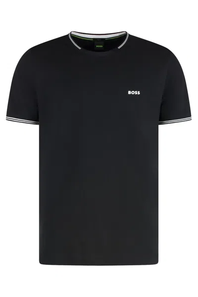 Hugo Boss Boss Stretch Cotton T-shirt In Dark Blue