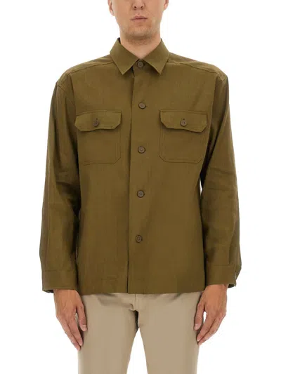 HUGO BOSS BOSS STRETCH LINEN AND VISCOSE SHIRT