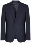 Hugo Boss Boss Single-breasted Two-button Jacket In Navy