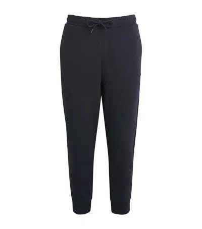 Hugo Boss Boss Stretch-cotton Logo Sweatpants In Black