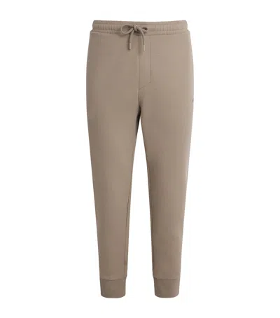Hugo Boss Boss Stretch-cotton Logo Sweatpants In Brown