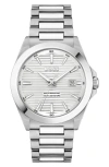 Hugo Boss Brushed-and-polished Stainless-steel Watch With Grooved Dial Men's Watches In Silver