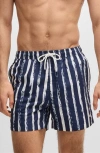 Hugo Boss Gestreifte Shorts Mit Kordelzug
