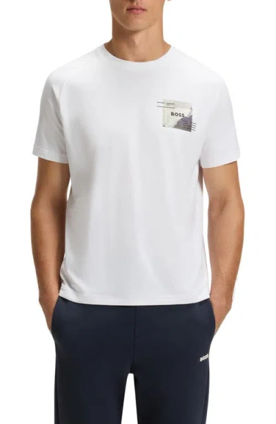 Hugo Boss Boss By  Men's Decorative Reflective Relaxed-fit T-shirt In White