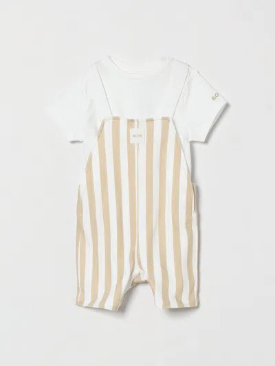 Hugo Boss Babies' Boss Jumpsuit Kids Color Beige In Multi